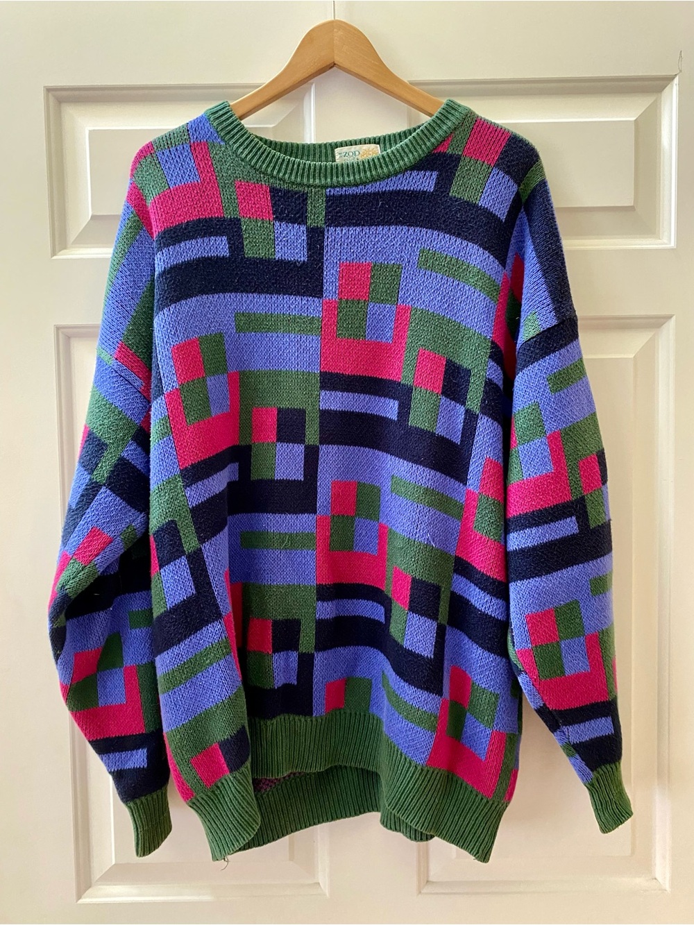 Izod Club Vintage Men’s Sweater XL 100% Cotton Eclectic Grandpa Sweater